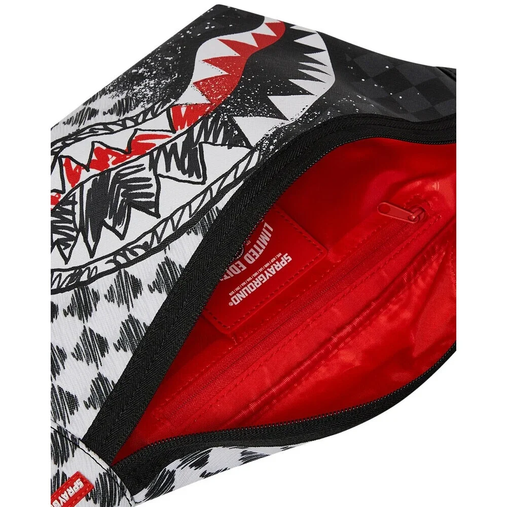 Sprayground Mix and Match Scribble Savvy Bag Unisex Black Crossbody Strap SPR176